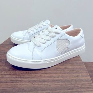 EUC Kate Spade White Leather Sneaker